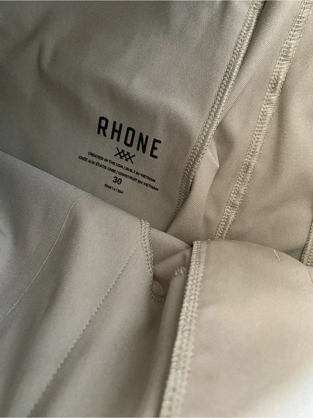RHONE Slim Fit Commuter Jogger‎ Pant Men's 30 khaki tan Ankle Zip Performance